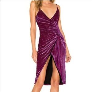 NWT House of Harlow 1960 x REVOLVE Alvaro Dress in Deep Magenta